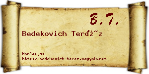 Bedekovich Teréz névjegykártya